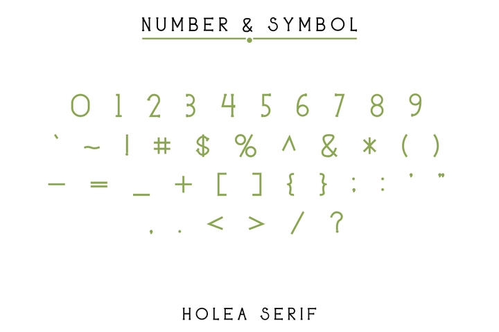 Example font Holea #4